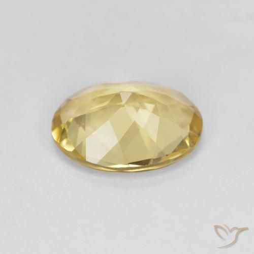 Golden Beryl Gemstone in 10 x 8 mm (calibrated) Size for Sale, Golden Beryl Stone in Light Gold Color