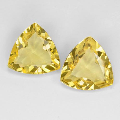 Light Bumblebee Yellow Golden Beryl Gem - 1.6ct Trillion Facet (ID: 631092)
