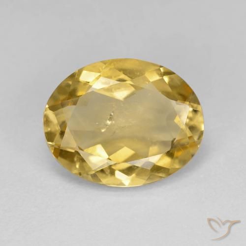3.71ct Oval Facet Golden Golden Beryl from Madagascar, Dimension 12 x 9.6mm, I1 Clarity, Natural untreated gemstone, 1pc Golden Beryl in Golden Color, Mohs Hardness of 7.5 - 8 suitable for daily wear jewelry, Photo A