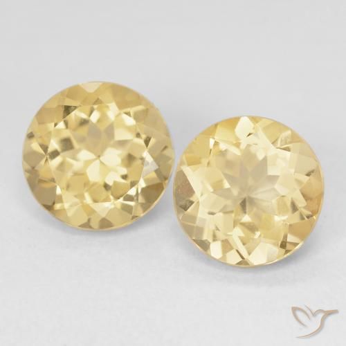 5.2 ct Round Cut Golden Beryl, 9.1 mm From Madagascar, Photo A