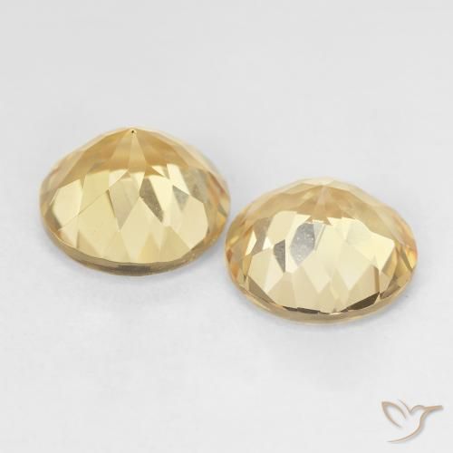 Golden Beryl Gemstones in 9 mm (calibrated) Size for Sale, Golden Beryl Stones in Light Yellow Color