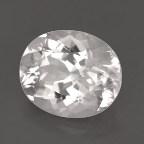 5.94 ct White Goshenite Stone, Natural Goshenite in Oval Facet Shape for Sale