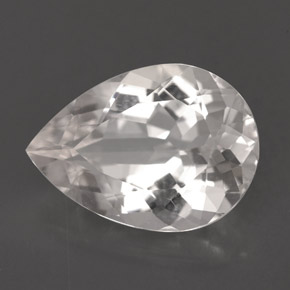 5.26 ct White Goshenite Stone, Natural Goshenite in Pear Facet Shape for Sale