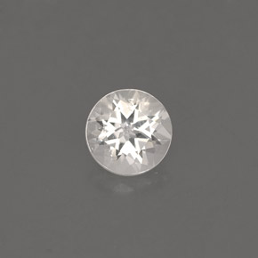 0.42 ct White Goshenite Gemstone, Goshenite Gem in Round Facet Shape for Sale.