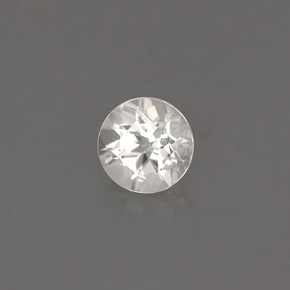 0.42 ct White Goshenite Stone, Natural Goshenite in Round Facet Shape for Sale