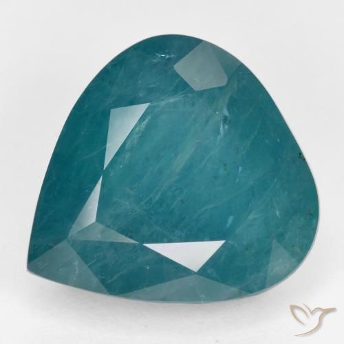 17.33 ct Blue Green Grandidierite, 17.6 x 16.4 mm Pear Cut From Madagascar, Photo A