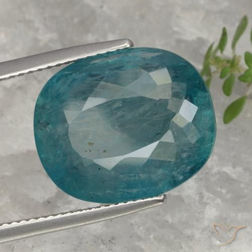 13.98 ct Turquoise Grandidierite Stone, Natural Grandidierite in Oval Facet Shape for Sale