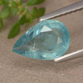 0.87 ct Green Grandidierite Gemstone, Grandidierite Gem in Pear Facet Shape for Sale.