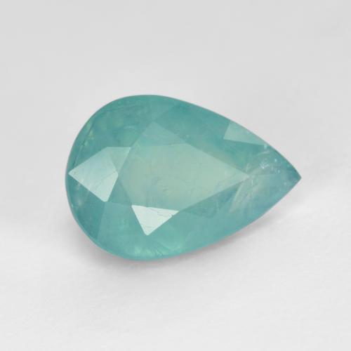 1.32 ct Turquoise Grandidierite Stone, Natural Grandidierite in Pear Facet Shape for Sale
