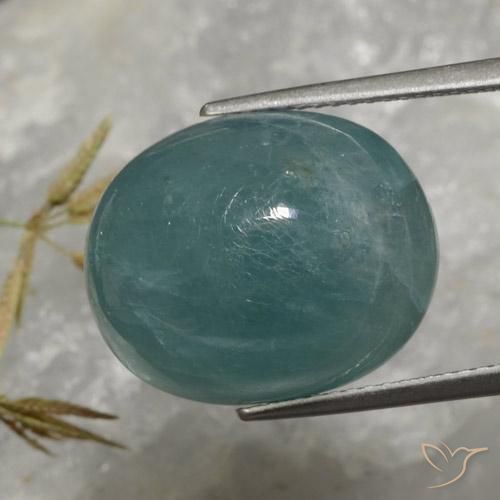 19.52 ct Turquoise Grandidierite Stone, Natural Grandidierite in Oval Cabochon Shape for Sale