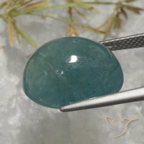 Grandidierite Gemstone in 15.9 x 13.2 mm Size for Sale, Grandidierite Stone in Medium-Dark Green Blue Color