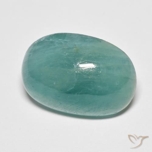 10.79 ct Turquoise Grandidierite Stone, Natural Grandidierite in Oval Cabochon Shape for Sale