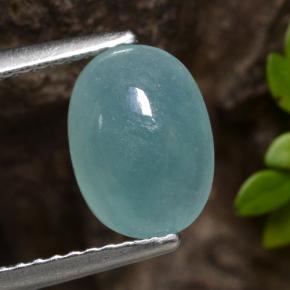 2.42 ct Green Grandidierite Gemstone, Grandidierite Gem in Oval Cabochon Shape for Sale.