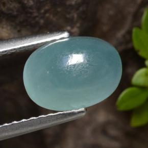 2.42 ct Green Grandidierite Stone, Natural Grandidierite in Oval Cabochon Shape for Sale