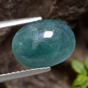 2.33 ct Green Grandidierite Stone, Natural Grandidierite in Oval Cabochon Shape for Sale