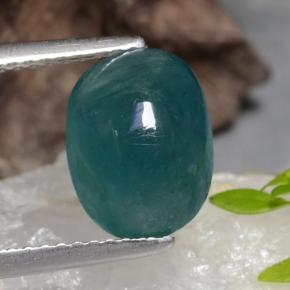 3.24 ct Green Grandidierite Gemstone, Grandidierite Gem in Oval Cabochon Shape for Sale.