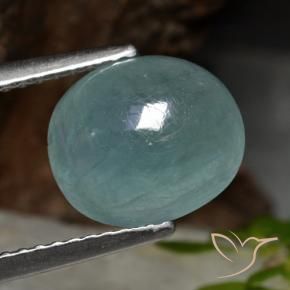 3.31 ct Turquoise Grandidierite Stone, Natural Grandidierite in Oval Cabochon Shape for Sale
