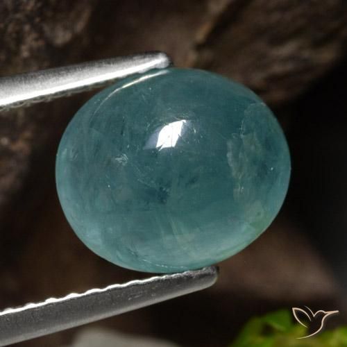 3.09 ct Turquoise Grandidierite Stone, Natural Grandidierite in Oval Cabochon Shape for Sale
