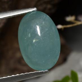 3.27 ct Green Grandidierite Gemstone, Grandidierite Gem in Oval Cabochon Shape for Sale.