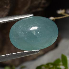 3.27 ct Green Grandidierite Stone, Natural Grandidierite in Oval Cabochon Shape for Sale