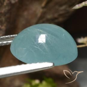Grandidierite Gemstone in 11.5 x 8.9 mm Size for Sale, Grandidierite Stone in Light Blue Green Color