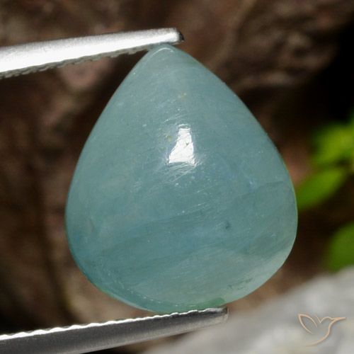 6.55 ct Blue Green Grandidierite, 12.6 x 10.9 mm Pear Cut From Madagascar, Photo A