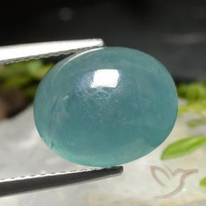 5.96 ct Turquoise Grandidierite Stone, Natural Grandidierite in Oval Cabochon Shape for Sale