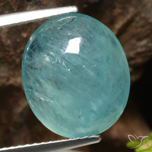 6.41 ct Blue Green Grandidierite, 13.6 x 11.6 mm Oval Cut From Madagascar, Photo A