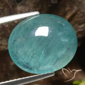 6.41ct Blue Green Grandidierite Gemstone | Oval Cut | 13.6 x 11.6 mm ...