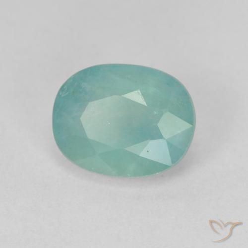 1.77 ct Turquoise Grandidierite Stone, Natural Grandidierite in Oval Facet Shape for Sale