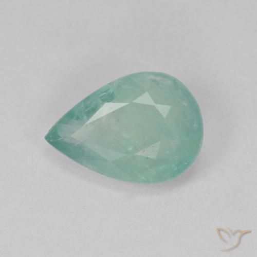 1,45 ct blaugrüner Grandidierit, 9,4 x 6,6 mm Birnenschliff aus Madagaskar, Photo A
