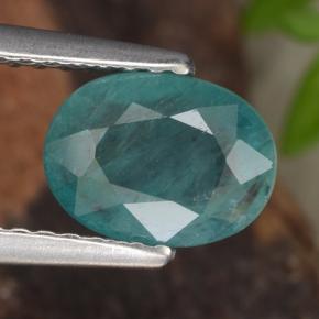 1.08 ct Green Grandidierite Gemstone, Grandidierite Gem in Oval Facet Shape for Sale.