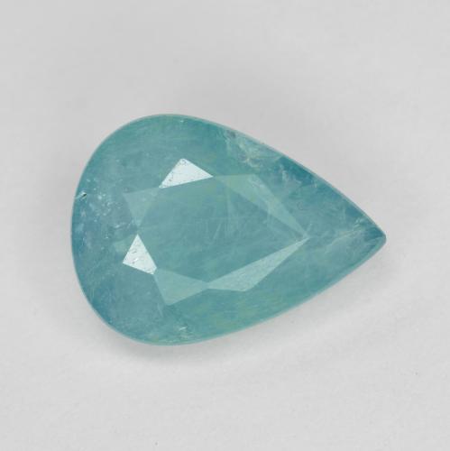 1.60 ct Turquoise Grandidierite Gemstone, Grandidierite Gem in Pear Facet Shape for Sale.