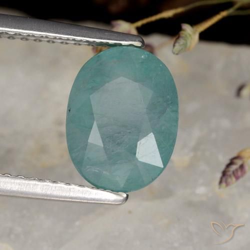 2.76 ct Turquoise Grandidierite Stone, Natural Grandidierite in Oval Facet Shape for Sale