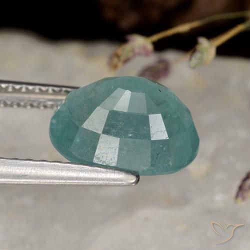 Grandidierite Gemstone in 9.5 x 7.1 mm Size for Sale, Grandidierite Stone in Electric Blue Tone Color