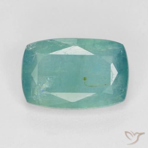 2.2 ct Blue Green Grandidierite, 10.5 x 7 mm Cushion Cut From Madagascar, Photo A