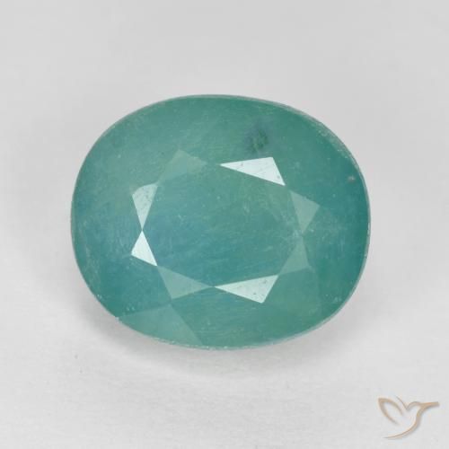 2,75 ct blaugrüner Grandidierit, 9,5 x 8,1 mm Ovalschliff aus Madagaskar, Photo A