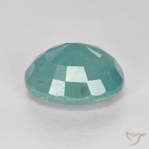 Grandidierite Gemstone in 9.5 x 8.1 mm Size for Sale, Grandidierite Stone in Sea Foam Green Color