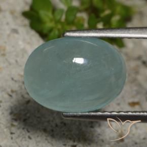 3.78 ct Turquoise Grandidierite Stone, Natural Grandidierite in Oval Cabochon Shape for Sale