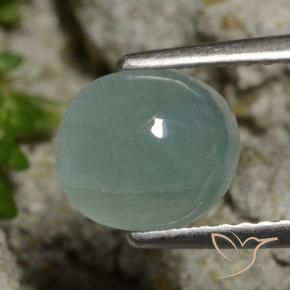 1.97 ct Turquoise Grandidierite Stone, Natural Grandidierite in Oval Cabochon Shape for Sale