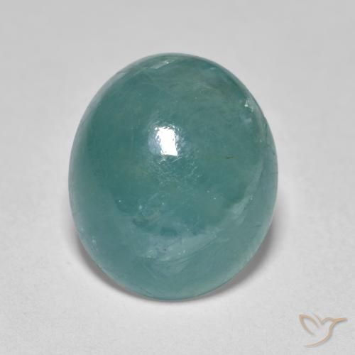 4.89 ct Turquoise Grandidierite Stone, Natural Grandidierite in Oval Cabochon Shape for Sale