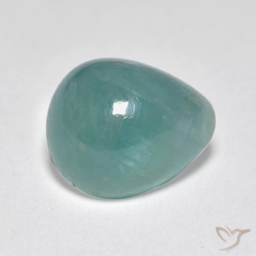 4.27 ct Turquoise Grandidierite Stone, Natural Grandidierite in Pear Cabochon Shape for Sale