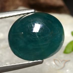 6.91 ct Turquoise Grandidierite Stone, Natural Grandidierite in Oval Cabochon Shape for Sale