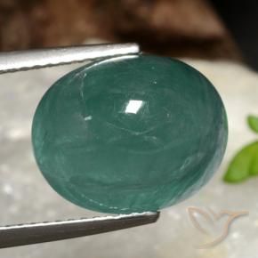 8.97 ct Turquoise Grandidierite Stone, Natural Grandidierite in Oval Cabochon Shape for Sale