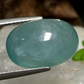 9.18 ct Turquoise Grandidierite Stone, Natural Grandidierite in Oval Cabochon Shape for Sale