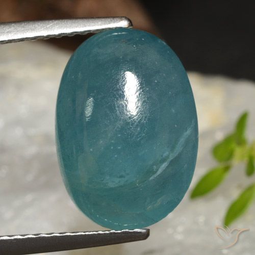 6.33 ct Turquoise Grandidierite Gemstone, Grandidierite Gem in Oval Cabochon Shape for Sale.