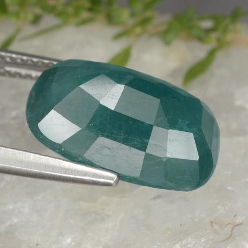 Grandidierite Gemstone in 15.2 x 10.7 mm Size for Sale, Grandidierite Stone in Dark Blue Green Color
