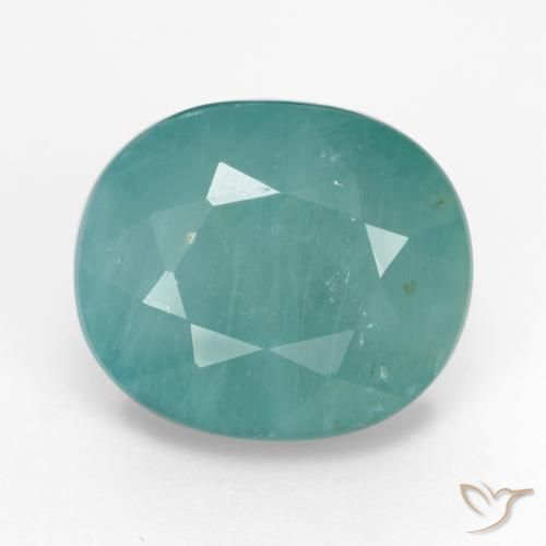 8.85 ct Blue Green Grandidierite, 13.7 x 11.6 mm Oval Cut From Madagascar, Photo A