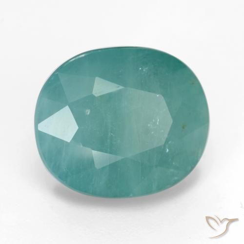 8.85 ct Turquoise Grandidierite Stone, Natural Grandidierite in Oval Facet Shape for Sale