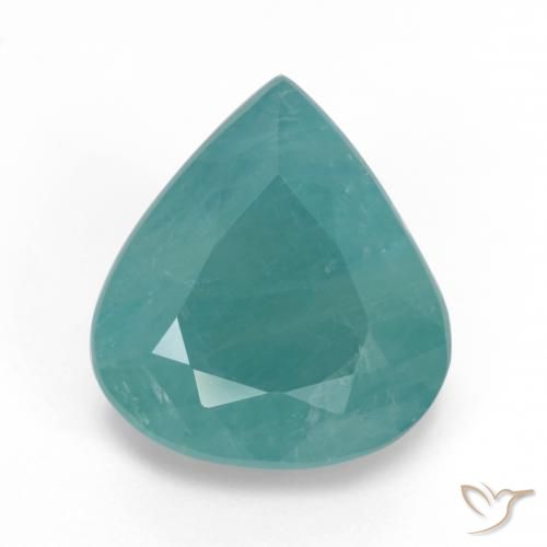 7.09 ct Turquoise Grandidierite Stone, Natural Grandidierite in Pear Facet Shape for Sale
